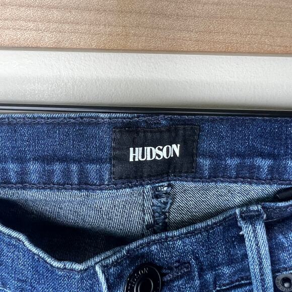 HUDSON Jeans Bailee MidRise Crop Baby Boot Bootcut Jeans Size 28 Dark Wash - Picture 7 of 14